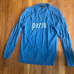 Blue Paris sweater wool/cashmere blend